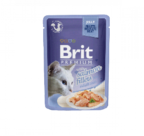 BRIT POUCH JELLY FILLETS WITH SALMON 85 g