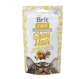 Brit Care Cat Snack Shiny Hair błyszcząca okrywa włosowa 50 g