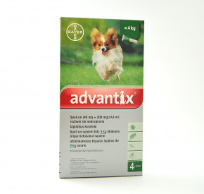advantix Spot-on dla psów o masie ciała do 4 kg