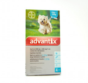 advantix Spot-on dla psów o masie ciała 4-10 kg