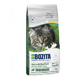 BOZITA ACTIVE & STERILISED Z JAGNIĘCINĄ bezzbożowa/koty aktywne, sterylizowane 400 g