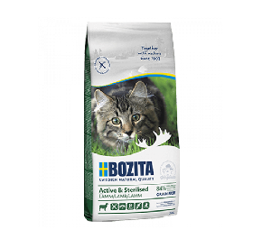 BOZITA ACTIVE & STERILISED Z JAGNIĘCINĄ bezzbożowa/koty aktywne, sterylizowane 2 kg