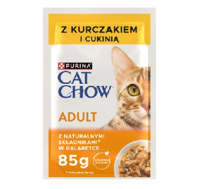 Purina Cat Chow Adult, kurczak/cukinia w galaretce