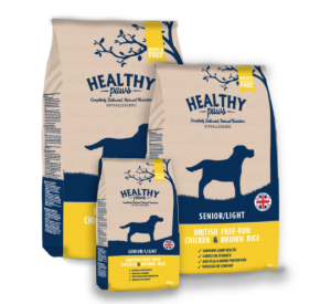 Healthy paws Kurczak i Brązowy Ryż dla psów starszych SENIOR - LIGHT 2 kg