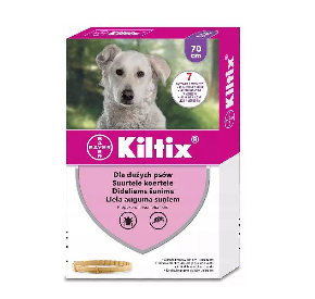Obroża Kiltix dla dużych psów przeciwko kleszczom i pchłom 70 cm