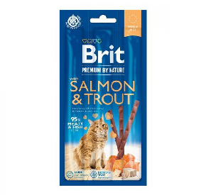BRIT PREMIUM BY NATURE CAT STICKS SALMON & TROUT łosoś i pstrąg 15 g