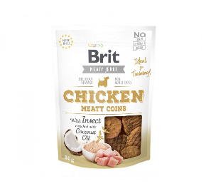 Brit Jerky Snack Chicken Meaty coins with Insect 80 g