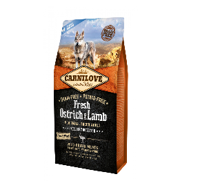 Carnilove Dog Fresh Ostrich & Lamb For Small Breed Adult bezzbożowa/struś, jagnięcina/psy dorosłe, małe rasy 1,5 kg