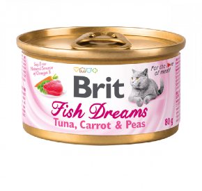 Brit Cat Fish Dreams Tuna, Carrot & Peas tuńczyk, marchewka i groszek 80 g