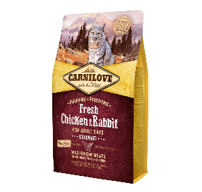 Carnilove Fresh Chicken & Rabbit Gourmand bezzbożowa/kurczak, królik/koty dorosłe 2 kg