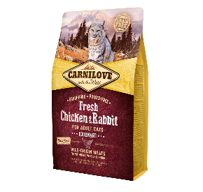 Carnilove Fresh Chicken & Rabbit  Gourmand bezzbożowa/kurczak, królik/koty dorosłe 6 kg