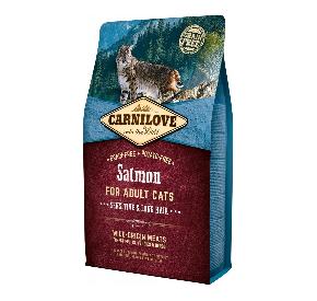 Carnilove Cat Salmon Sensitive & Long Hair bezzbożowa/łosoś/koty dorosłe, wrażliwe, długowłose 2 kg
