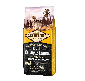 Carnilove Dog Fresh Chicken & Rabbit bezzbożowa/kurczak, królik/psy dorosłe 1,5 kg