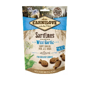 Carnilove Semi-Moist Snack Sardines Enriched With Wild Garlic sardynki, czosnek niedźwiedzi 200 g