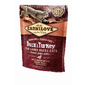Carnilove Cat Duck & Turkey For Large Breed bezzbożowa/kaczka, indyk/koty dorosłe, duże rasy 400 g