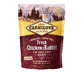 Carnilove Fresh Chicken & Rabbit Gourmand bezzbożowa/kurczak, królik/koty dorosłe 400 g