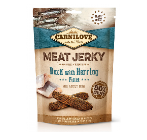 Carnilove Meat Jerky Duck with Herring Fillet kaczka, filety śledziowe 100 g