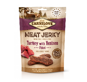 Carnilove Meat Jerky Turkey with Venison Fillet indyk, filet z dziczyzny 100 g