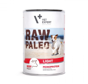 RAW PALEO Light Karma mokra niskokaloryczna dla psów WOŁOWINA 400 g