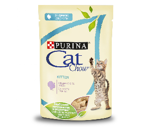 Purina Cat Chow Kitten, indyk/cukinia w galaretce