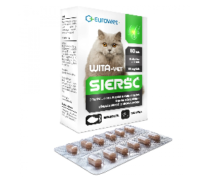 WITA-VET SIERŚĆ dla kotów 60 tabletek
